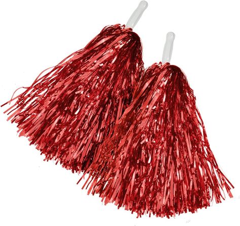 Amazon.com : BBTO 1 Pair Cheerleading Poms Plastic Cheerleading Pom Poms for Football Basketball Cheers (Red) : Sports & Outdoors Cheerleading Pom Pom, Cheer Costumes, Cheerleading Pom Poms, Youth Cheer, Cheer Pom Poms, Red Pom Poms, Basketball Cheers, Cheerleading Squad, Cheer Squad