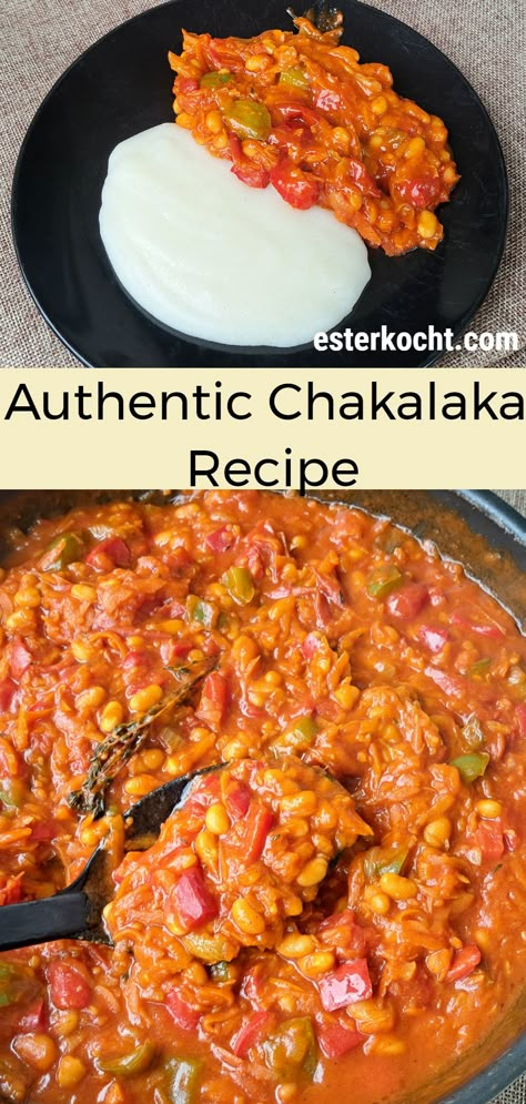 West African Vegan Recipes, West African Vegetarian Recipes, South African Vegetarian Recipes, Vegan South African Recipes, Kenyan Recipes Dishes, South African Breakfast Ideas, South African Chakalaka Recipe, African Vegetable Recipes, South African Side Dishes