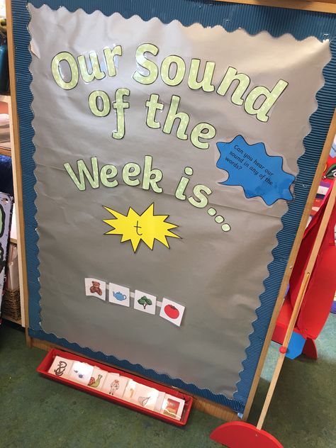 Interactive Displays Eyfs, Wall Displays Eyfs, Literacy Boards Display Preschool, Sound Of The Week Display, Literacy Boards Display, Junior Infants Classroom Display, Literacy Display Eyfs, Reception Class Displays, Preschool Display Boards Ideas