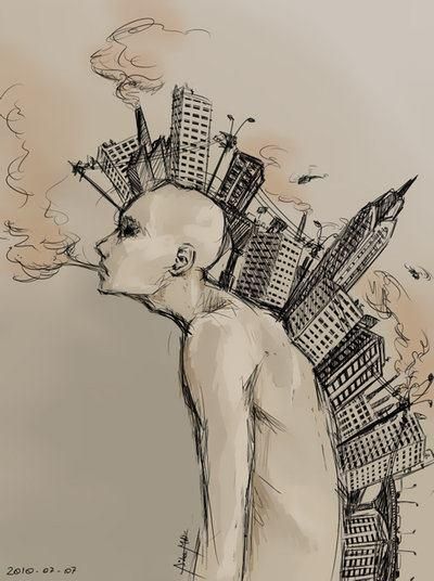 I don't know why, but this reminds me of my self at this moment in time. I am the city. I feel as if I can't breathe at times, yet it inspires me and keeps me going as it fuels me up again to take on another day. It's home. *Artist Unknown (you are brilliant whoever you are) White Drawing, Gcse Art, Black And White Drawing, Sketchbook Art, Drawing Inspo, A Drawing, Art Sketches, Drawing Ideas, Art Journal