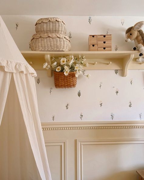 Bedroom Shaker Shelves  — Hannah Westby Cottage Nursery, Kids Rooms Inspo, Room Organization Bedroom, Kids Bedroom Inspiration, Nursery Room Design, Baby Room Inspiration, Nursery Room Inspiration, Girl’s Room, Nursery Baby Room