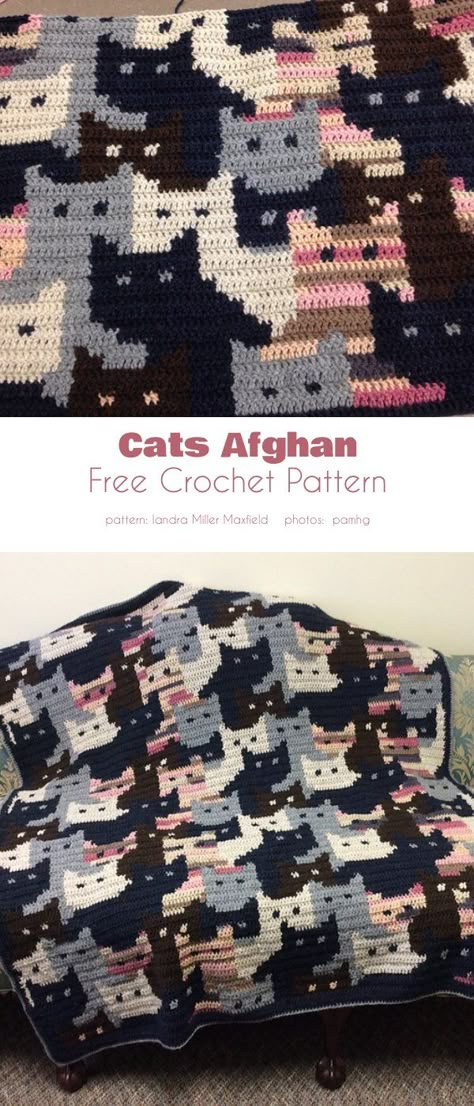 C2C Catghan Free Crochet Patterns Baby Toys Crochet, Crochet C2c Pattern, C2c Crochet Pattern Free, Animal Plushies, C2c Crochet Blanket, Graph Crochet, Crochet Cat Pattern, Pixel Crochet, Mosaic Crochet