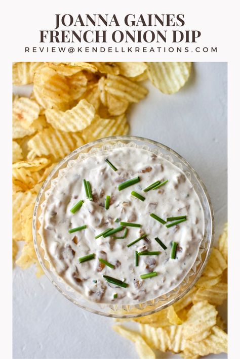 This recipe for French Onion Dip that Joanna Gaines shares in the Magnolia Table Cookbook Vol. 2 and on her cooking show by the same name really is OUT OF THIS WORLD. The sweet and savory dip on a salty chip is what game day snack dreams are made of. Read my review of this recipe of hers and get the recipe at the bottom of the page. Magnolia Table French Onion Dip, Joanna Gaines French Onion Dip, Joanna Gaines Onion Dip, Magnolia Appetizers, Joanna Gaines Appetizers, Magnolia Kitchen Recipes, Johanna Gaines Recipes, Magnolia Recipes Joanna Gaines, Magnolia Table Recipes Joanna Gaines