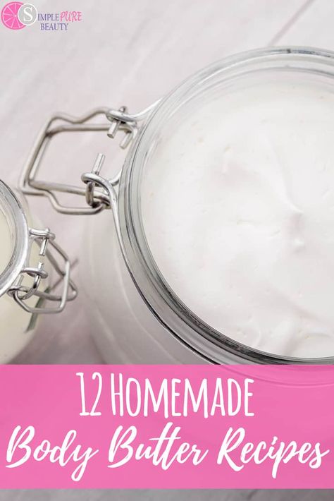 If you are looking for the best DIY Body Butter recipes, you'll love this list. Not only are they easy and simple to make, but they are stellar homemade gifts as well! Learn how to make mint chocolate body butter, magnesium body butter, peppermint body butter and more! It's time to learn how to make these easy body butter recipes yourself in the comfort of your own home! #bodybutter #diy #natural Easy Body Butter Recipes, Body Butter Recipe Homemade, Diy Body Butter Recipes, Body Butter Recipes, Body Butter Recipe, Homemade Body Butter, Natural Body Butter, Diy Body Butter, Body Butters Recipe