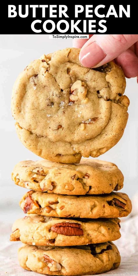 Not So Sweet Cookies, Pantry Cookies, Best Soft Cookies, Pecan Chewy Cookies, Cookies With Butter, Pecan Biscuits, Pecan Cookies Christmas, Christmas Pecan Cookies, Pecans Cookies