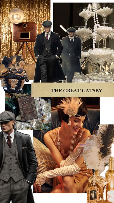 Peaky Blinders Party Decorations, Tea Party Halloween, Peaky Blinders Party, Great Gatsby Birthday Party, 20s Theme Party, The Great Gatsby Party, Great Gatsby Birthday, Harlem Nights Theme, Gatsby Birthday Party