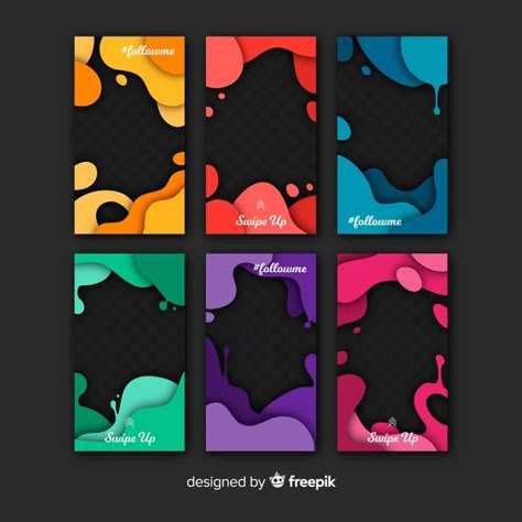 Abstract Web Design, Abstract Shapes Art, Art Page Instagram, Design Grafico Inspiration, Story Design Ideas, Vector Art Background, Story Format, Colorful Template, Abstract Vector Art