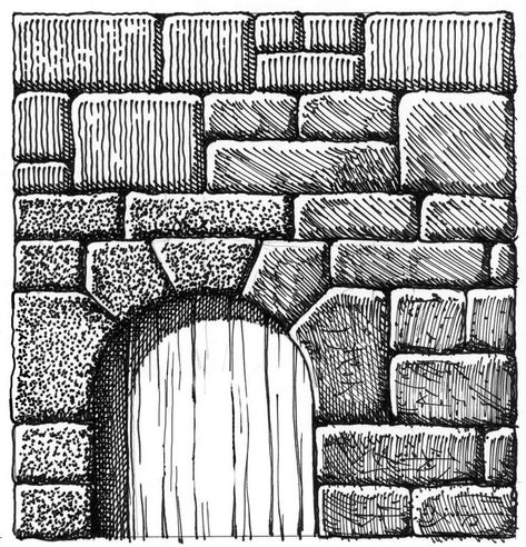 How To Draw Bricks, Ruins Drawing, Texture Drawings, Ink Drawing Techniques, Fineliner Art, Ink Pen Art, Pen Art Work, Texture Drawing, Pen Art Drawings