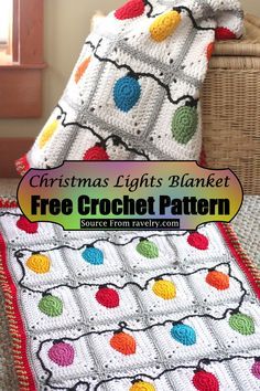 Crochet Christmas Lapghan, Xmas Blanket Crochet, Christmas Corner To Corner Crochet, Crochet Blanket Winter, Christmas Crocheted Blankets, Christmas Tree Crochet Blanket Pattern Free, Christmas Crochet Throw, Crochet Blanket Patterns Christmas, One Skein Crochet Blanket