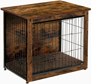 Wooden Crate End Table, Furniture Dog Kennel, Dog Kennel Indoor, Dog Crate Table, Furniture Style Dog Crate, Wood Dog Crate, Indoor Dog Kennel, Crate End Tables, Wooden Dog Kennels