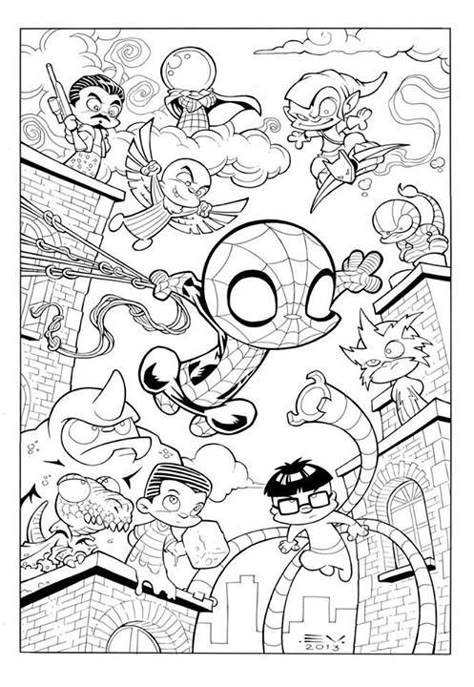 Spiderman Coloring Pages, Avengers Coloring Pages, Arte Doodle, Spiderman Coloring, Marvel Coloring, Cartoon Coloring, Graffiti Characters, Doodle Coloring, Adult Coloring Book Pages