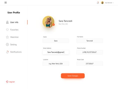 User Profile by Fatemeh Rabie on Dribbble User Profile Design, การออกแบบ Ui Ux, Profile Ui, Profile Website, Profile Settings, Ui Design Dashboard, Account Settings, Mobile App Design Inspiration, App Interface Design