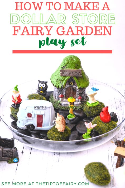 Dollar Store Fairy Garden, Dollar Tree Fairy Garden, Classroom Fairy, Tree Fairy Garden, Kids Fairy Garden, Joy School, Easy Crochet Basket, Easy Crochet Basket Pattern, Fairy Night Light