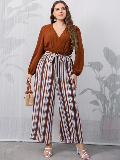 Plus Size Jumpsuit Outfit Casual, Casual Office Outfits Women Plus Size, Spring Jumpsuit Outfit, Office Outfits Women Plus Size, Plus Size Body Shapes, Plus Size Business Attire, Summer Work Outfits Office, Spring Jumpsuits, Office Outfits Women Casual