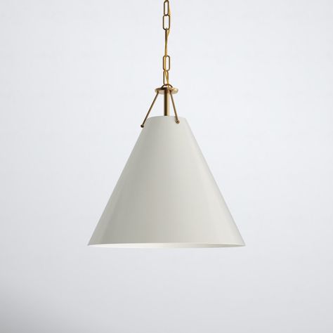 Kinston Single Light Metal Dimmable Pendant & Reviews | Joss & Main Transitional Lighting Fixtures, Cone Pendant Light, Down Lights, Transitional Lighting, Ship Decor, Contemporary Light, Contemporary Light Fixtures, Kitchen Pendant Lighting, Lighting Guide