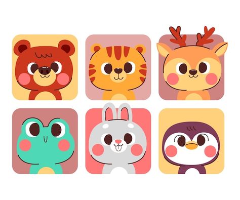 Stickers Design, Cute Animal Illustration, Graphic Wallpaper, Kawaii Doodles, Mascot Design, Cartoon Character Design, Vector Hand, Doodle Patterns, Illustration Character Design