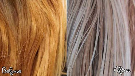 How To Fix Orange Hair After Bleaching – 5 Proven Methods Tone Orange Hair, Toner For Orange Hair, Orange To Blonde Hair, Diy Hair Toner, Blonde Hair At Home, Cheveux Oranges, Color Correction Hair, Brassy Hair, Hair Color Orange