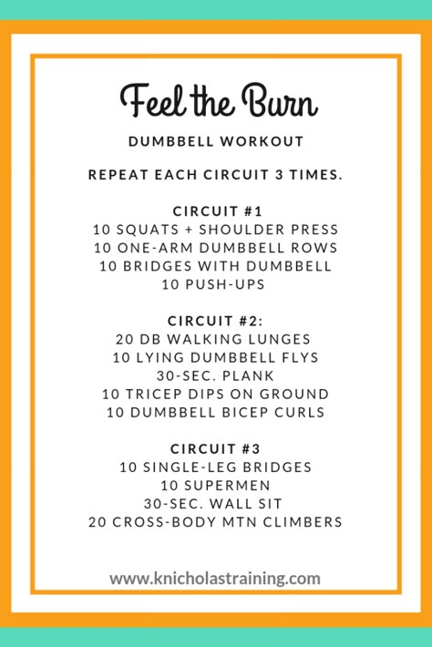 Db Workout, Resistance Training Workouts, Full Body Workouts, Circuit Workout, Fitness Ideas, At Home Workout Plan, Crossfit Workouts, Resistance Training, Weekly Workout