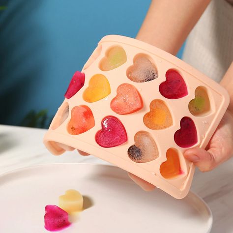 Smarter Shopping, Better Living! Aliexpress.com Heart Ice Cube Tray, Whiskey Ice Cubes, Heart Ice, Cute Frozen, Homemade Bar, Whiskey Ice, Ice Cream Tubs, Freeze Ice, Silicone Ice Cube Tray