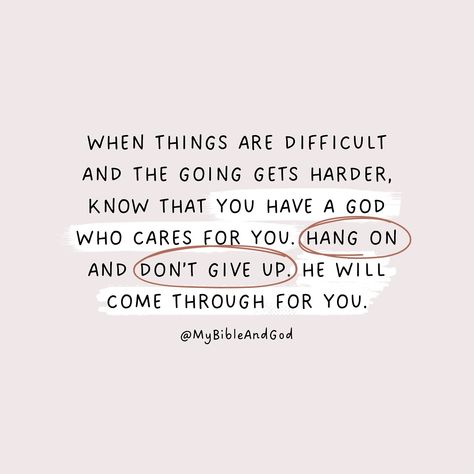 When the going gets tough, it’s easy to feel like giving up. Be encouraged and know that God is faithful. Persevere, hold on to faith, and trust that God will see you through. “And not only this, but [with joy] let us exult in our sufferings and rejoice in our hardships, knowing that hardship (distress, pressure, trouble) produces patient endurance; and endurance, proven character (spiritual maturity); and proven character, hope and confident assurance [of eternal salvation]. Such hope [in ... Rock Bottom Quotes, Spiritual Maturity, God Is Faithful, When The Going Gets Tough, Bible Verses About Faith, Feel Like Giving Up, A Child Of God, Gods Word, Christian Motivation