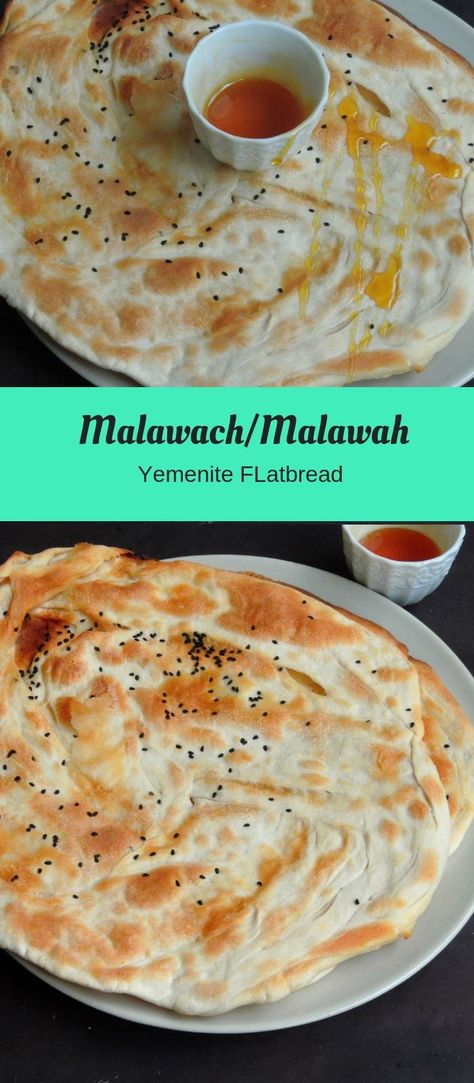 Yemeni Malawah/Yemenite Malawach #middleeast #middle #east #arabic #bread #middle #east Malawah Recipe, Malawach Recipe, Yemeni Food Recipes, Malawah Bread, Yemenite Recipes, Yemeni Bread, Yemeni Recipes, Crockpot Vegan Recipes, Basil Tofu