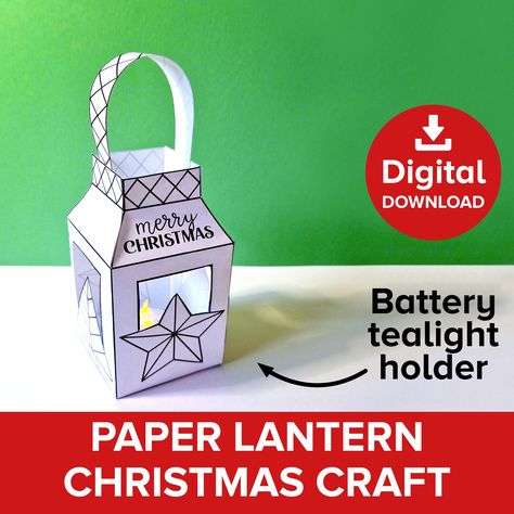 Paper Lantern Craft, Lantern Printable, Sarcastic Christmas, Lantern Craft, Light Bulb Ornaments, Decoration Lamp, Tree Candle Holders, Christmas Light Bulbs, Holiday Tree Decorations