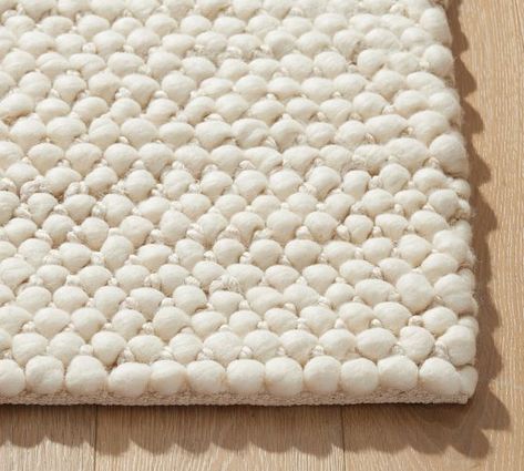 Area Rugs Versatile Neutrals | Pottery Barn Ivory Wool Rug, Plush Cream Rug, Cream Textured Rug, Neutral Area Rugs In Living Room, Rug Under Bed, Textured Rug, Room Addition, Solid Color Rug, Synthetic Rugs