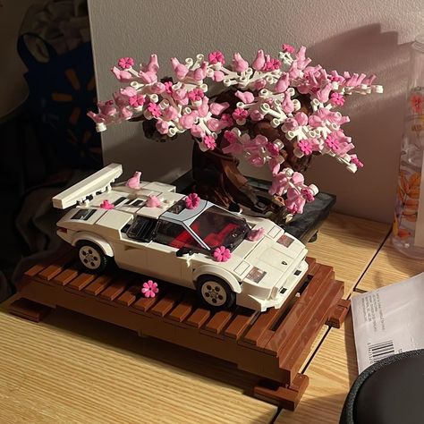 Lego Office, Lego Room Decor, Tree Building, Lego Display, Lego Room, Lego Architecture, Room Redesign, Lego Cars, Cherry Blossom Flowers