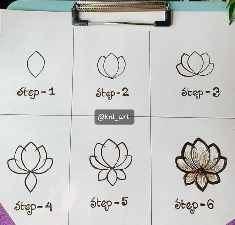 Basic Steps Of Mehandi, Lotus Mehandi Designs Front Hand, Lotus Mehndi Design Step By Step, Flower Mehandi Designs Front Hand, Mehandi Design For Biggners, Easy Mehendi Designs For Practice, How To Draw Mehndi Step By Step, Mehndi Practice For Beginners, Mehndi For Beginners Step By Step