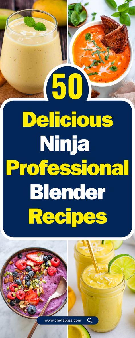 50+ Delicious Ninja Professional Blender Recipes for Every Occasion! – ChefsBliss Ninja Juice Recipes Blenders, Ninja Extractor Recipes, One Person Smoothie Recipe, Ninja Nutri Pro Blender Recipes, Ninja Twisti Blender Recipes, Ninja Processor Recipes, Ninja Foodi Smoothie Recipes, Ninja Personal Blender Recipes, Ninja Smoothie Recipes Healthy