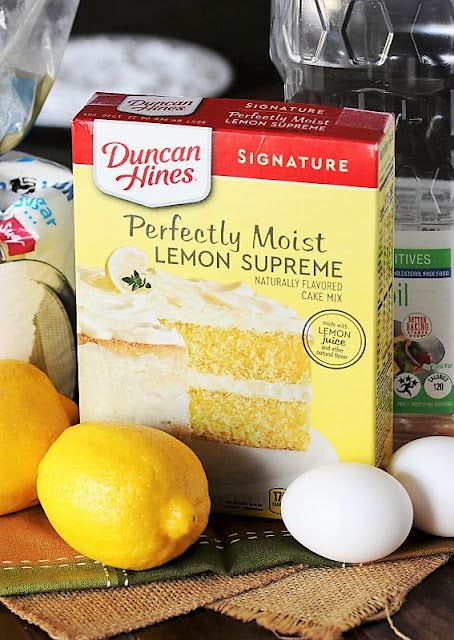 Lemon Crinkle Cake Mix Cookies Ingredients Image Crinkle Cookies Recipe Cake Mixes, Crinkle Cake Mix Cookies, Cake Mix Crinkle Cookies, Crinkle Cookies Cake Mix, Lemon Cake Cookies, Crinkle Cake, Two Ingredient Desserts, Lemon Blueberry Cookies, Lemon Cake Mix Recipe