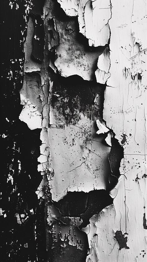 Add character to your iPhone and Android with this gritty peeling paint texture. Perfect for a raw, urban vibe on your device's screen! 🏙️📱 Peeling Wallpaper Aesthetic, Cracked Paint Texture, Grunge Effect Texture, Dirty Wallpapers, Ripped Picture, Black And White Abstract Wallpaper, Peeling Paint Texture, Gritty Aesthetic, Brutal Prince