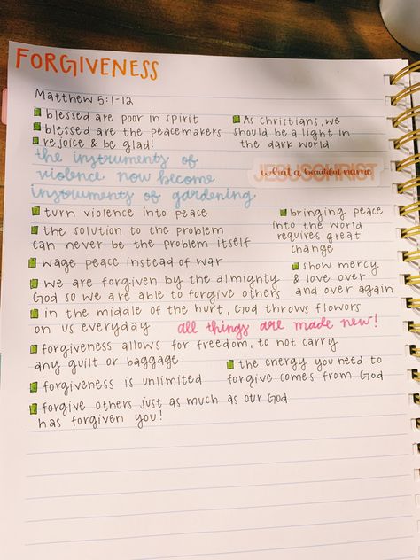 Bible Study Notes Forgiveness, Bible Study About Forgiveness, Bible Study On Forgiveness, Forgiveness Bible Study, Bible Study Notes Journal, Jesus Notes, Forgiveness Bible, God Notes, Journal Bible Quotes