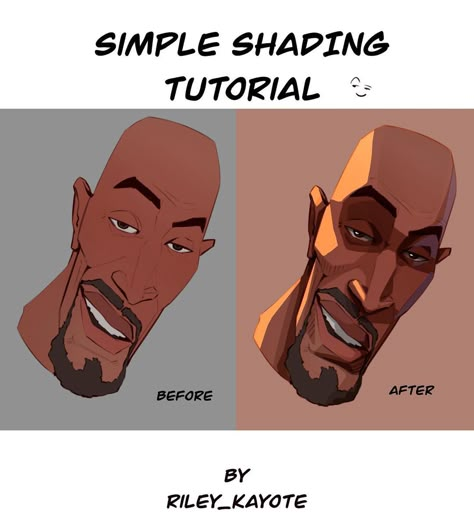 Simple shading tutorial ✨🎨 Save and share, so you don’t forget 👍🏾😊 I’ve been getting a lot of questions about my process. So I made this… | Instagram Shading Tutorial, رسم كاريكاتير, Digital Art Beginner, Digital Painting Tutorials, Process Art, Painting Tutorials, Art Tutorials Drawing, Digital Art Tutorial, Art Studies