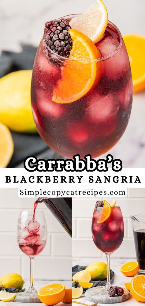 Carrabba’s Blackberry Sangria Blackberry Wine Sangria, Blackberry Sangria Carrabbas Recipe, Carrabas Blackberry Sangria, Raspberry Sangria Recipes, Sangria Recipes With Vodka, Sweet Red Sangria Recipes, Crockpot Sangria, Outback Sangria Recipe, Easy Party Drinks Alcohol