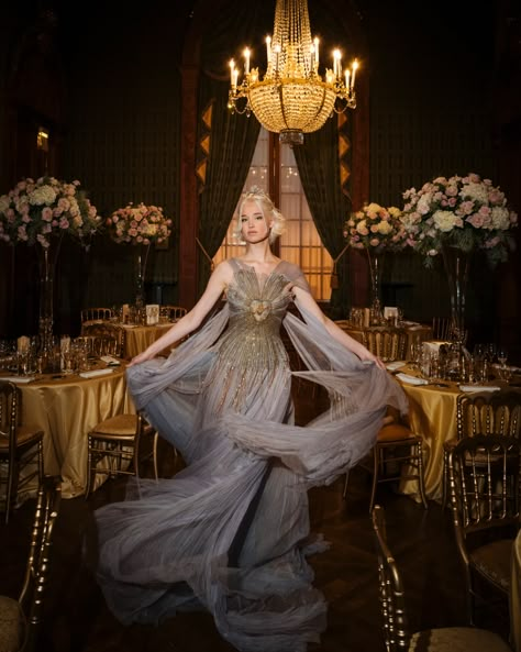 Titles and Tiaras: Paris’s Le Bal des Débutantes Dripped in Old Word Glamour | Vogue Carolina Herrera Gown, Debutante Ball, Super Rich Kids, Blue Tulle, It Bag, Desired Reality, Dressed To The Nines, Fashion Moments, Strapless Gown