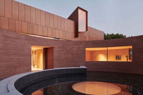 Fuzhou Teahouse / Neri&Hu Design and Research Office | ArchDaily Round Courtyard, Arch Restaurant, Wine Factory, Copper Cladding, Neri And Hu, Industrial Exterior, Tea Lounge, China Architecture, Neri Hu