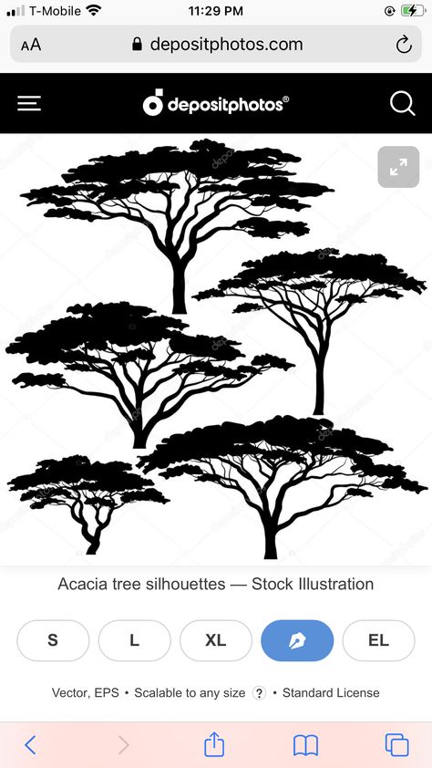 African Trees Silhouette, Safari Tree Silhouette, Safari Tree Tattoo, Africa Tree Tattoo, African Tree Tattoo, Jungle Silhouette, Bush Drawing, Africa Tattoo, Tree Line Drawing