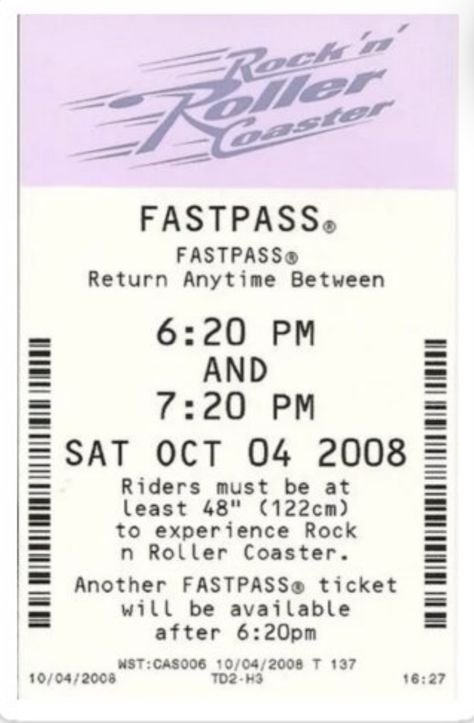 Disney Fastpass, Rock N Roller Coaster, Disney Fast Pass, My Adventure Book, Watch Backgrounds, Laser Engraving Ideas, Disneyland Photos, Disneyland Tickets, Memory Frame