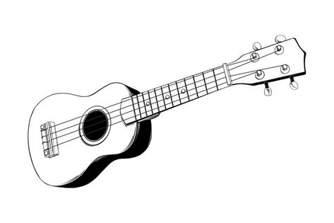 Hand drawn sketch of hawaiian ukulele gu... | Premium Vector #Freepik #vector #vintage #music #party #travel Ukulele Tattoo, Ukulele Drawing, Pawan Kalyan Wallpapers, Hawaiian Ukulele, Finger Tats, Rock Vintage, Ukelele, Vector Hand, Fashion Sketches