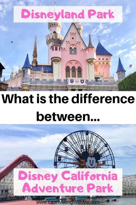 Are you wondering what is the difference between Disneyland and Disney California Adventure Park?    Don't worry I was a total newbie to all things Disney until last week when I went to both Disneyland Park and Disney California Adventure park.   In this article I highlight some of the main differences between the parks.  I also talk about what a Park Hopper ticket is, and how to use one. #disney  #disneyland  #californiaadventure  #disneytips Disney In California, Disneyland Adventure Park, Disneyland Park California, Disneyworld Tips, California Adventure Food, Disneyland 2024, Disneyland Trip Planning, Disneyland Vacation Planning, Disneyland And California Adventure