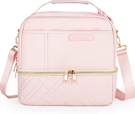 Lunchboxes Aesthetic, Aesthetic Lunch Bags, Lunch Box Backpack, Pink Lunch Box, Pink Lunch Bag, Rope Workout, Stylish Lunch Bags, Lunch Boxes For Women, Cute Lunch Boxes