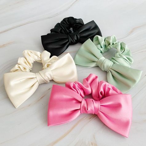 Coquette Collection – Nostalchicks Bow Tie Hair, Tie Hair, Hair Setting, Satin Bow, Satin Material, Dress Jewelry, Scrunchie Hairstyles, Hair Accessories Headbands, Headband Hairstyles