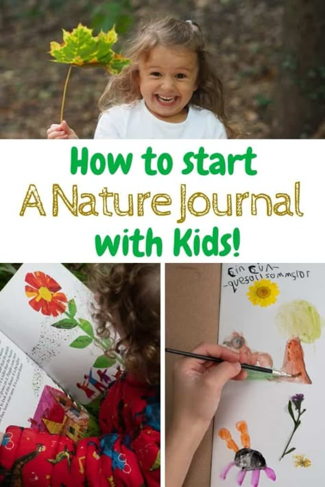 How to Start a Nature Journal with Kids Journal Prompts For Kids, Outdoor Learning Activities, Homeschool Nature Study, Homeschool Nature, Forest School Activities, Nature Journaling, Nature School, Outdoor Education, Exploring Nature