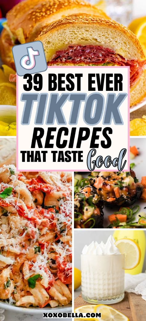 TikTok copycat recipes Tiktok Meals, Tiktok Food Recipes, Kitchen Hacks Food, Viral Recipes, Tiktok Food, Tik Tok Recipes, Favorite Recipes Dinner, Food Collection, Tic Toc