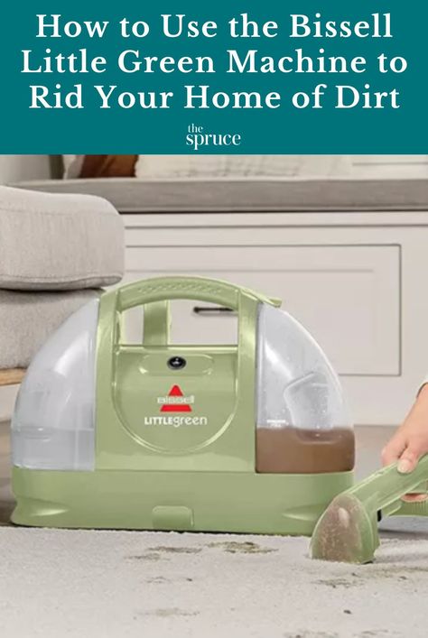 From assembly to all its best features, here’s how to use and make the most of your Bissell Little Green. #cleanhouse #cleaningguide #cleaninghacks #cleaningtips #stepbystepcleaning #thespruce Green Machine Cleaning Solution, Bissell Little Green Machine Cleaning, Bissell Green Machine Solution Diy, Little Green Machine Diy Solution, Green Machine Cleaner, Matress Cleaner, Bissell Little Green Machine, Storage Ideas For Small Closets, Ideas For Small Closets