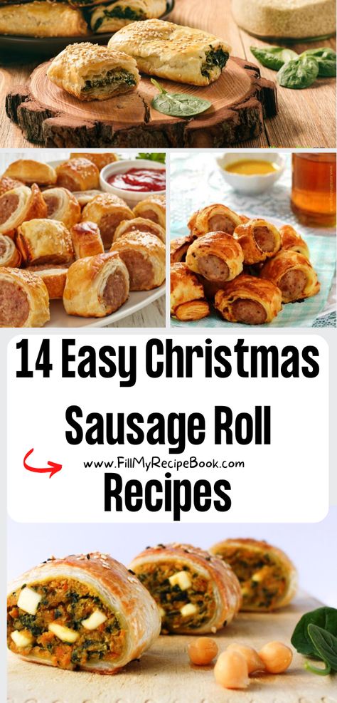 14 Easy Christmas Sausage Roll Recipes ideas. The best festive homemade puff pastry savory and vegetarian snacks or appetizers. Mary Makes It Easy Sausage Roll Wreath, Sausage Roll Ideas, Holiday Appetizers Sausage, Meals With Puff Pastry, Christmas Sausage Recipes, Sausage Roll Appetizer, Savory Puff Pastry Recipes Dinners, Sausage Roll Recipes Homemade, Festive Sausage Rolls