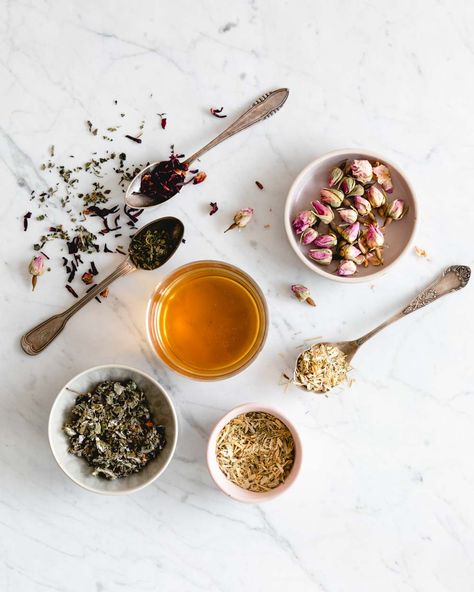 Herbal Photoshoot, Herbal Tea Aesthetic, Apothecary Cafe, Tea Moodboard, Herbal Tea Photography, Herb Photography, Herbal Tea Recipes, Photography Tea, Tea Infusion