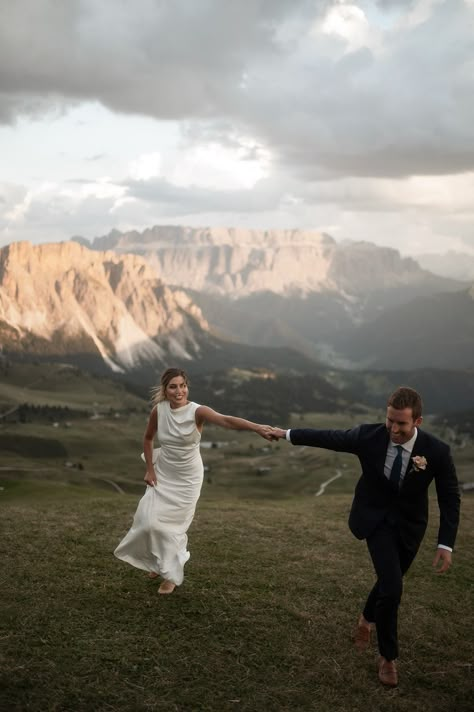 How to plan your intimate wedding in the Dolomites. Click and read our Dolomites Elopement Guide. Italy Wedding, Alps Wedding, Mountain Wedding, Adventure Wedding, Outdoor Wedding, Destination Wedding, Dolomites Wedding Photographer, Seceda, Three Peaks, Forestis Dolomites, Bridal Photos Wedding Dolomites, Family Only Wedding, Forestis Dolomites, Dolomites Wedding, Dolomites Elopement, Alps Wedding, European Wedding Venue, European Elopement, Elopement Guide