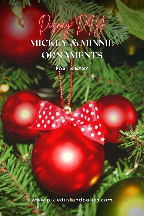 Minnie Ornaments Diy, Mickey And Minnie Ornaments, Mickey Mouse Diy Ornaments, Mickey Mouse Christmas Ornaments Diy, Diy Minnie Mouse Ornament, Minnie Mouse Christmas Decorations, Minnie Mouse Ornaments Diy, Initial Christmas Ornaments Diy, Disney Centerpieces Diy